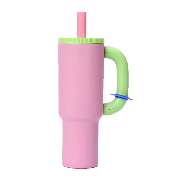 40oz din oțel inoxidabil de 40oz vid izolat Tumblers cu mâner și paie